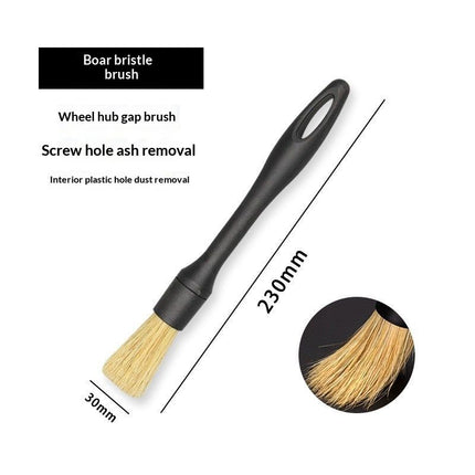 3Pcs Car Detailing Brush Kit Interior, Soft Boar Hair Detail Brush Set, Auto Detailing No Scratch Microfiber Wheel Cleaning Brush for Cleaning Dashboard, Air Vents,