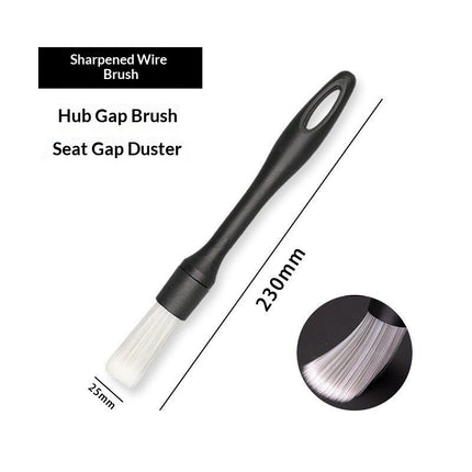3Pcs Car Detailing Brush Kit Interior, Soft Boar Hair Detail Brush Set, Auto Detailing No Scratch Microfiber Wheel Cleaning Brush for Cleaning Dashboard, Air Vents,