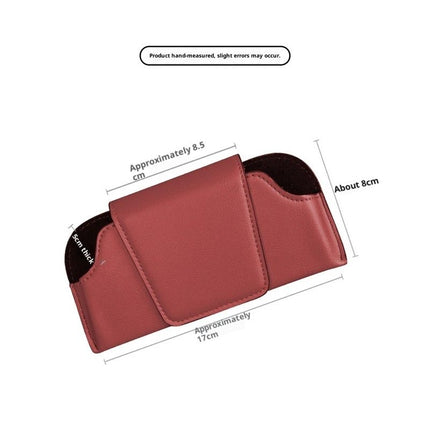 Magnetic car sun visor, sunglasses holder, car sun visor, sunglasses clip, General Motors interior accessories, storage box （red）