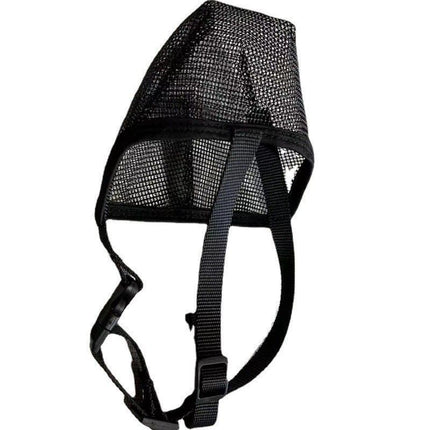 Dog Muzzle,  Mesh Muzzles for Small Large Dogs, Soft Covered Mouth Guard with Adjustable Straps, Prevent Biting Chewing and Licking (M Black)