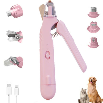 2-in-1 Cat Nail Clippers & Dog Nail Clippers Trimmers for Large Medium Small Dogs Cats Claw Trimmer Quick Sensor and Safety Guard USB Rechargeable with 2 LED Lights Dogs Nail Trimmer