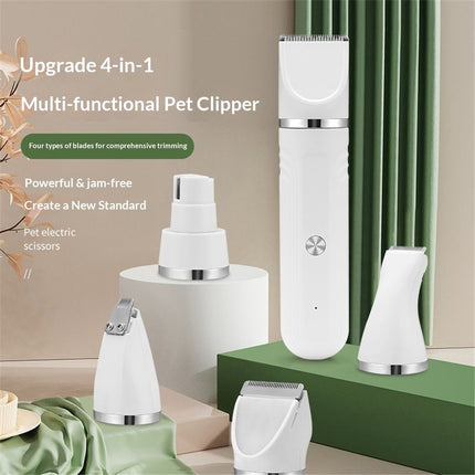 Dog Clippers Grooming Kit Hair Clipper-Low Noise Paw Trimmer- Rechargeable - Cordless Quiet Nail Grinder Shaver for Cats and Other Pets