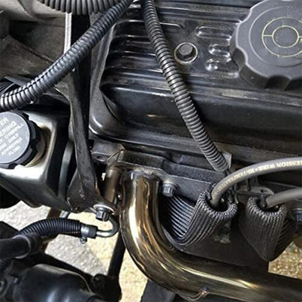 Spark Plug Wire Heat Shield Sleeve Protection 2500 High Temp Heat Tape Protect 8-Pack (Black)