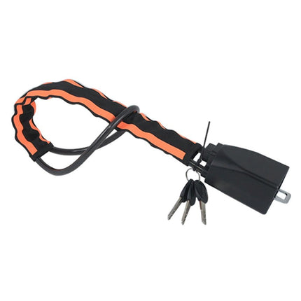 Car Steering Wheel & Seat Belt Lock - Universal Anti-Theft Device for Vehicles, SUVs, Golf Carts | Compact & Lightweight Security Lock with Multi-Function Keys