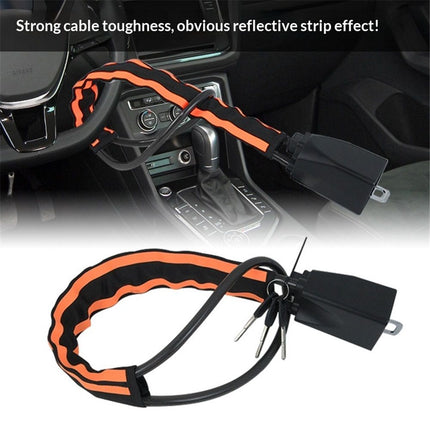 Car Steering Wheel & Seat Belt Lock - Universal Anti-Theft Device for Vehicles, SUVs, Golf Carts | Compact & Lightweight Security Lock with Multi-Function Keys