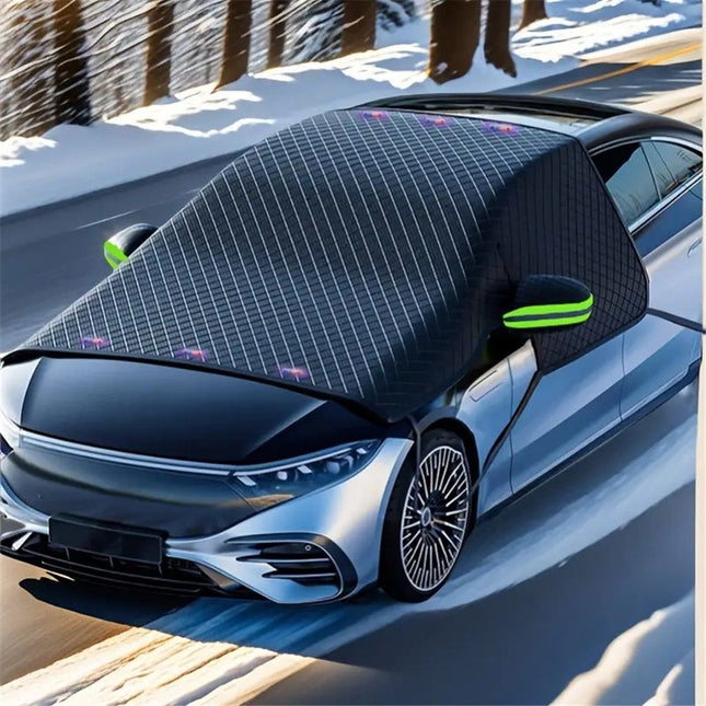 Windshield Snow Cover, Car Windshield Cover for Ice and Snow, Automotive Large Magnetic Windshield Frost Cover with Side Window and Mirror Protector in Winter, Suitable for Most Vehicle,Sedan,SUV