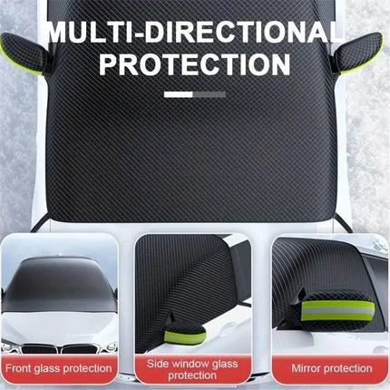 Windshield Snow Cover, Car Windshield Cover for Ice and Snow, Automotive Large Magnetic Windshield Frost Cover with Side Window and Mirror Protector in Winter, Suitable for Most Vehicle,Sedan,SUV