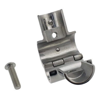 Heavy Duty 316 Boat Hand Rail Fitting- Polished 90 Degree T/Tee Hinged/Split Fitting 1" Tube, Handrail Structural Pipe Fitting