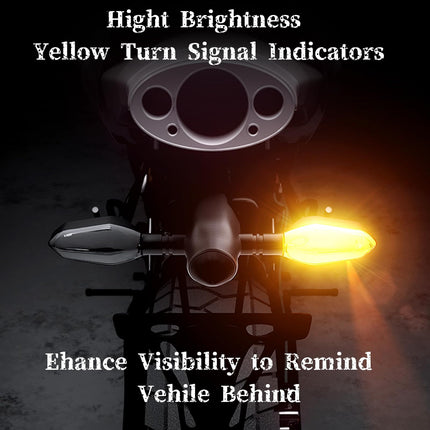 2 PCS LED Turn Signal Lights Projector for Motorcycle,27 Lighting Modes RGB Flowing Daytime Running Lights,Motorcycle Turn Signal Lights with Arrow Projection