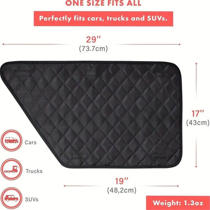 A pair Dog Car Door Protector – Larger Design for Trucks & Large SUVs, Thickened Waterproof Door Panel Covers, Protects Doors from Dog Scratching
