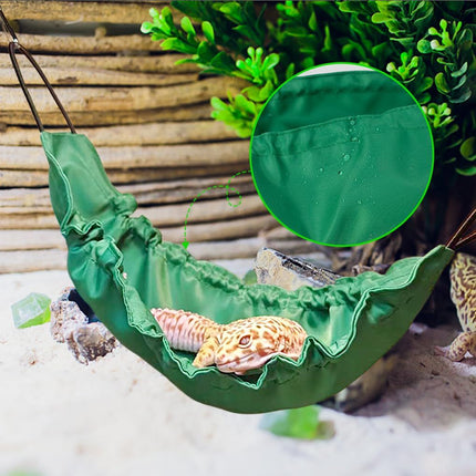2 pack Reptology Lizard Hammock with Suction Cups Bearded Dragon Tank Accessories Reptile Lounger for Chameleon, Snakes, Hamster