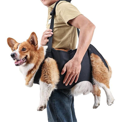 Dog Lift Harness, Emergency Backpack Pet Legs Support & Rehabilitation Sling Carrier, Adjustable Lifting Straps Carrier for Senior Elderly Dogs Joint Injuries Arthritis S