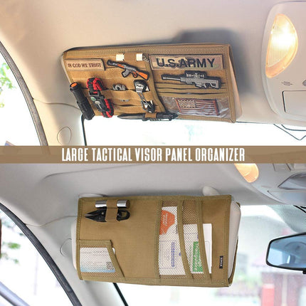 Car Visor Organizer  Universal Vehicle Sun Visor Storage for Essentials & Gear, Compatible with Cars, Pickup Trucks, Vans, SUVs