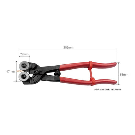 Glass Tile Nippers - Heavy Duty Wheeled Glass Mosaic Nipper & Ceramic Tile Nipper, Tile Cutter Pliers Soft-grip Handle - Shapping Plier, Nipper Cutting Tools (8 Inch ）