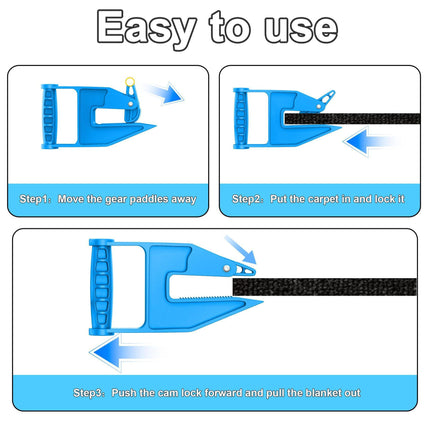 Pair of Mat Movers Tool - Mat Grippers - Heavy Duty Stall Mat Handlers for Horse Mat, Gym Mat, Trailer Mat & Rubber Mats -Ergonomic Mat Puller Perfect for Barn & Home, Durable and Save Time