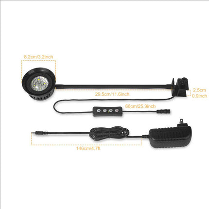 30 Watts Aquarium LED Reef Light, Dimmable Full Spectrum Marine LED Fish Tank Light Saltwater Nano Aquarium Lighting