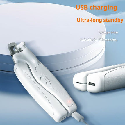 Cat Nail Clippers & Dog Nail Clippers Trimmers for Large Medium Small Dogs Cats Claw Trimmer Quick Sensor and Safety Guard USB Rechargeable with LED Lights Dogs Nail Trimmer