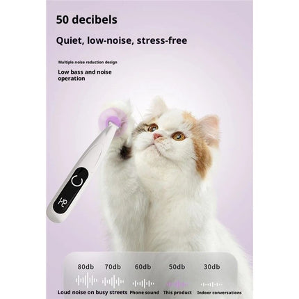 Upgrade Pet Micro Precision Trimmer, Multifunctional Pet Hair Clippers for Grooming with LED Light, Low Noise Waterproof Rechargeable Pet Paw Trimmer (White Wide)
