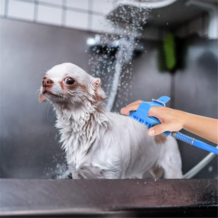 Grooming Sprayer Long Hose, Indoor Shower or Outdoor Garden Compatible - Ideal for Dogs and Cats Durable Pet Shower Sprayer and Bathing Massage Brush