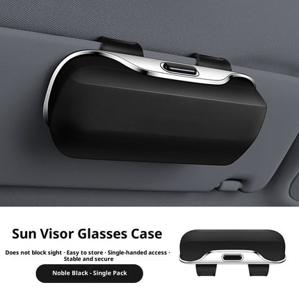 Sunglass Holder for Car Visor Clip Glasses Case Car Sunglasses Case for Car Sun Visor Glasses Storage Box Car Sunglass Holder Car Visor Accessories Universal for SUV Sedan Truck (black)