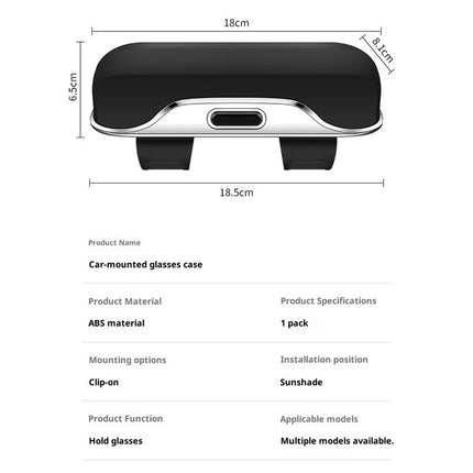Sunglass Holder for Car Visor Clip Glasses Case Car Sunglasses Case for Car Sun Visor Glasses Storage Box Car Sunglass Holder Car Visor Accessories Universal for SUV Sedan Truck (black)