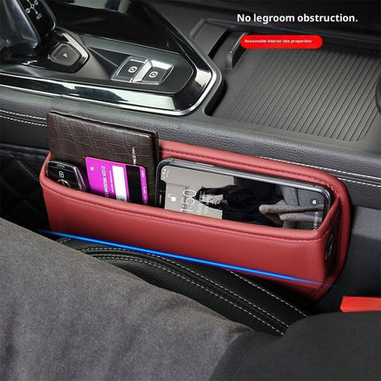 Universal Fit Car Gap Filler, Premium Leather Car Seat Organizer, SUV Truck Essentials (burgundy, 1 Pack)