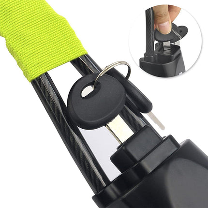 Steering Wheel Lock Seat Belt Lock Universal Anti Theft Car Device Car Lock Car Theft Prevention with 2 Keys for Car Security Fit Most Vehicles Truck SUV Van (Yellow)