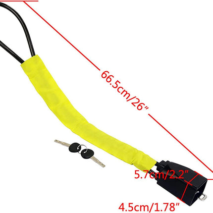 Steering Wheel Lock Seat Belt Lock Universal Anti Theft Car Device Car Lock Car Theft Prevention with 2 Keys for Car Security Fit Most Vehicles Truck SUV Van (Yellow)