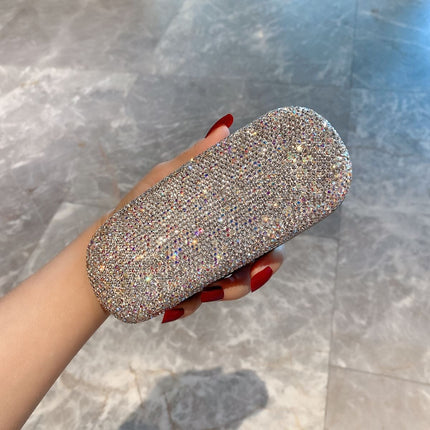 Hard Shell Glasses Case Sparkly Crystal Eyeglass Case for Women Portable Protective Case for Sunglasses