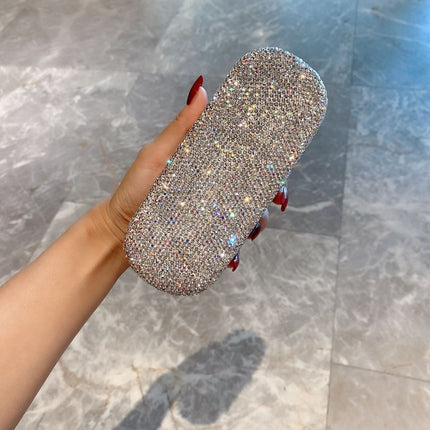 Hard Shell Glasses Case Sparkly Crystal Eyeglass Case for Women Portable Protective Case for Sunglasses