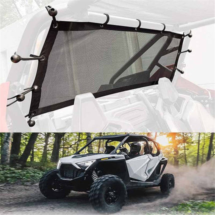 Window Net Compatible Windshield, Airflow UTV Soft Rear Window Shields Against Debris 5 Min Installation Mesh Net
