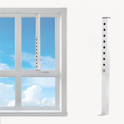 Adjustable Window Security Bars,Window Guards for Home Security, Anti Theft Jammer Bars for（Small）Window (White-1 PCS, 9.84-16.73In)