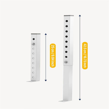 Adjustable Window Security Bars,Window Guards for Home Security, Anti Theft Jammer Bars for（Small）Window (White-1 PCS, 9.84-16.73In)