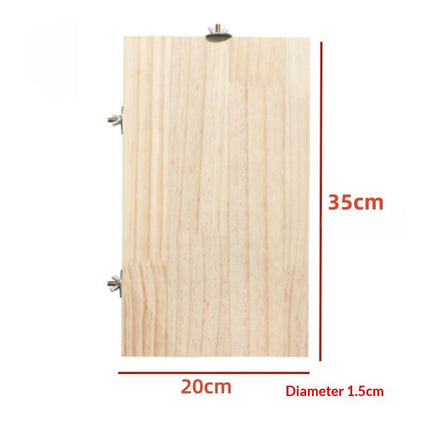 Large Bird Perch Stand Platform, Natural Wooden Small Animals Cage Accessories,  Parakeet Cockatiel Rat Hamster Guinea Pig Conure Chinchillas(35*20*1.5cm)