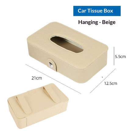 Car Tissue Holder, Sun Visor Napkin Holder, Car Visor Tissue Holder, PU Leather Backseat Tissue Case Holder for Car,Vehicle
