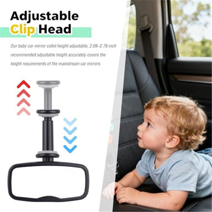 Forward Facing Baby Car Mirror - Clip On Car Mirror for Baby,  Shatterproof & Shakeproof, Newborn Essentials