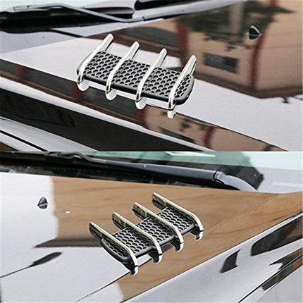 Door Hood Fender Vent Side Intake Air Flow Net Grille Trim Cover Decal Auto Stickers Universal For All Cars SUVs (2PCS)
