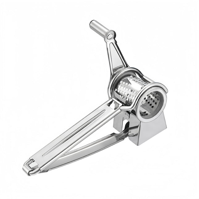 Stainless steel cheese slicer, hand cranked rotating cheese slicer, cheese slicer tool, creative cheese slicer（Conventional 9-10 holes）