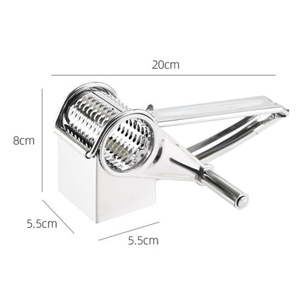 Stainless steel cheese slicer, hand cranked rotating cheese slicer, cheese slicer tool, creative cheese slicer（Conventional 9-10 holes）