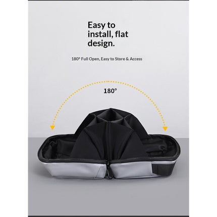 180 ° large opening high- Large Storage Electronics Organizer - Water Resistant, Travel Accessories Sling Bag Makeup Bag, Organizer for Cable Cord Charger - high-end gray thick
