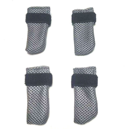 Anti-Scratch Cat Boot Covers - Paw Protectors (Mesh, Non-Slip, Breathable) - 4 Pairs (M, gray) - Suitable for Family Pet, Cat Bathing & Nail Cutting