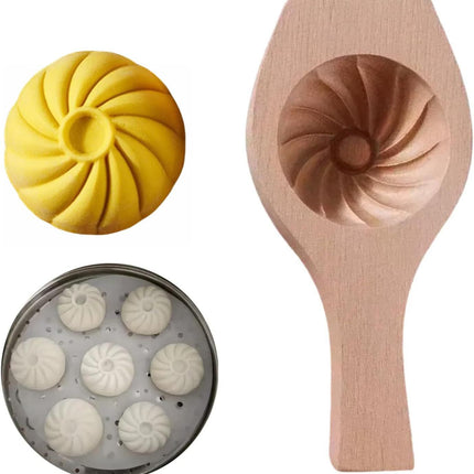 Wooden Bao Bun Maker,Baozi Maker Machine,Wooden Steam Bun Mold,This Kitchen Appliances And Gadgets Is the Best Gift for Asian Food Enthusiasts And Dumpling Maker (Ordinary Steamed Buns)