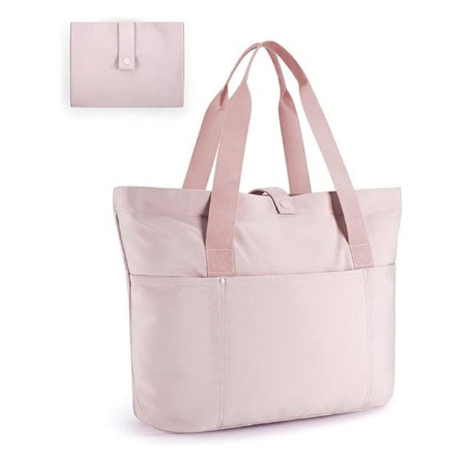 Tote Bag for Women, Foldable Tote Bag With Zipper Travel Large Shoulder Bag Handbag for Work-12.6*19.2*6''