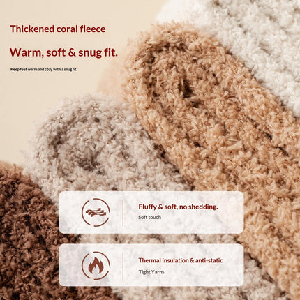 7Pairs Fuzzy Soft Cozy Comfortable Socks for Women, Casual Sleep Comfy Socks, Perfect Warm Winter Gifts for Women