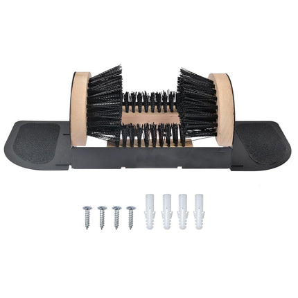 Jobsite Boot Scrubber - Outdoor Shoe Scraper Cleaner Brush - Extra Wide Boot and Shoe Brush Cleaner Scraper for Outdoor Mud with Folding Sides by Trademark Innovations