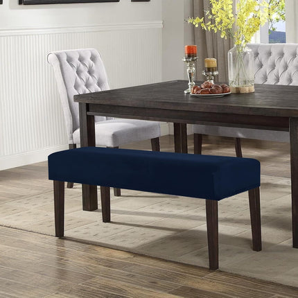 Removable Dining Chair Cover, Soft Fit Universal Stretch Bench Chair Slipcovers, Anti-Dust Washable Jacquard Seat Protector for Bedroom, Living Room, Kitchen(dark blue)