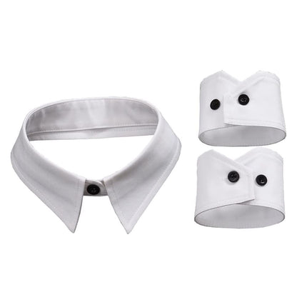 Detachable  Collar Lapel Choker and Wrist Cuffs, False Sleeves Shirt sleeves with a simple and fashionable temperament