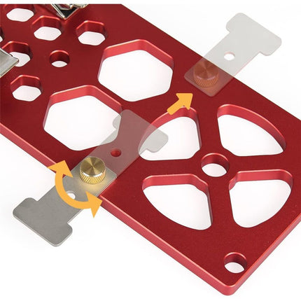 340mm Track Saw Square Right Angle Circular Saw Guide Rail Angle Stop Accessories,Woodworking 90 Degree Track Stop Square Cutting Board (Red)