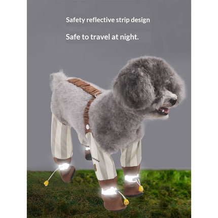 Anti Dirt Pants for Dogs Outdoor Dust-Proof Dog Pants Waterproof Boot Rain Boots with Suspender Anti-Slip Dog Paw Protector Shoes Adjustable Anti-Slip Boots for Walking Hiking (M)