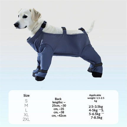 Waterproof Dog Boots Rain Boots with Suspender, Dogs Shoes Paw Protector for Small Medium Puppy, Anti-Slip Doggy Boot Belly Protector, Rain Booties Snow Booties (L)